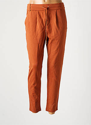Pantalon chino taille à pinces taille normale orange ONLY femme