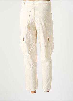 Pantalon cargo coupe droite taille normale beige MANGO femme