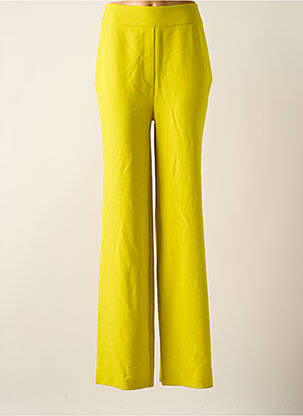 Pantalon large fermeture zip latéral taille haute vert DEUX. BY ELINE DE MUNCK femme