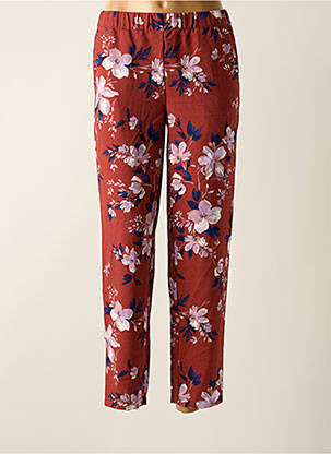 Pantalon droit tissage crêpe taille normale orange VERO MODA femme