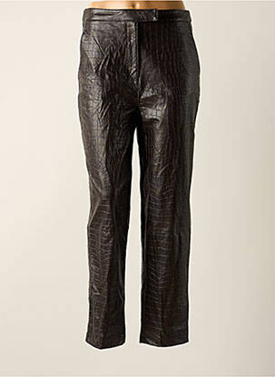 Pantalon chino taille normale taille normale marron ASTRID BLACK LABEL femme