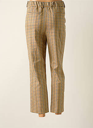 Pantalon chino fermeture zippée sous rabat avec crochet taille haute beige LE FABULEUX MARCEL DE BRUXELLES femme