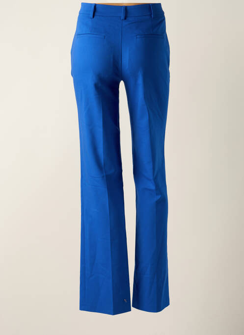Pantalon chino fermeture zippée sous rabat avec crochet taille haute bleu DEUX. BY ELINE DE MUNCK femme