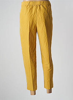 Pantalon 7/8 taille haute taille haute jaune MANGO femme