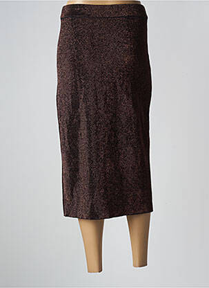 Jupe longue coupe droite marron DEUX. BY ELINE DE MUNCK femme