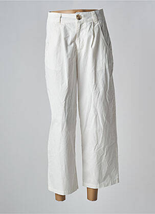 Pantalon 7/8 blanc JACQUELINE DE YONG pour femme