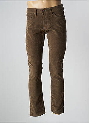 Pantalon slim tissage velours taille normale vert JACK & JONES homme