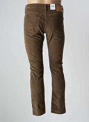 Pantalon slim tissage velours taille normale vert JACK & JONES homme