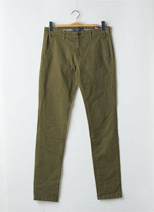 Pantalon chino stretch taille normale vert BRUCE & BUTLER  homme