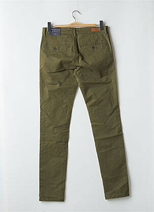 Pantalon chino stretch taille normale vert BRUCE & BUTLER  homme