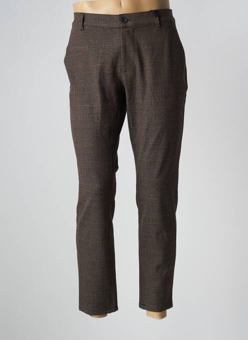 Pantalon droit marron ONLY&SONS pour homme