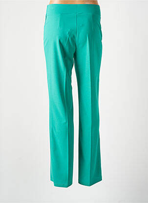 Pantalon large tissage crêpe taille haute vert LADY LOL femme