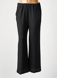 Pantalon large tissage crêpe taille haute noir EMA BLUE'S femme