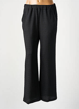 Pantalon large tissage crêpe taille haute noir EMA BLUE'S femme