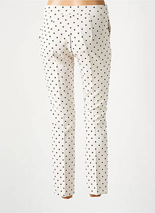 Pantalon 7/8 stretch taille normale beige RINASCIMENTO femme