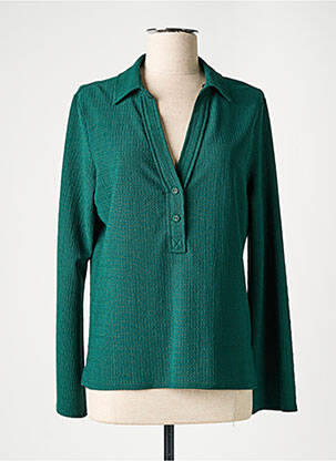 Top stretch manches longues vert EMA BLUE'S femme
