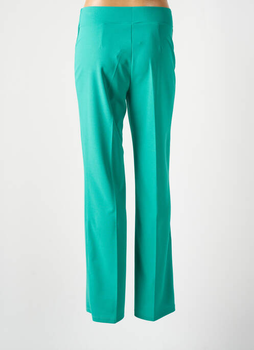 Pantalon large tissage crêpe taille haute vert LADY LOL femme