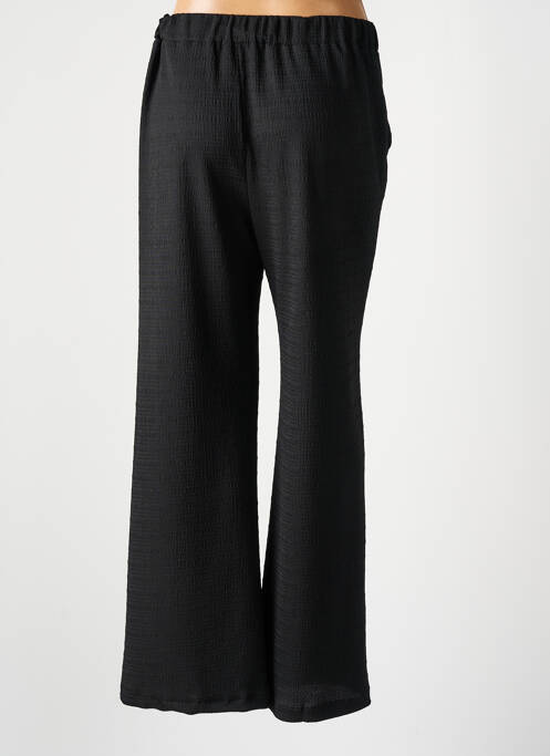 Pantalon large tissage crêpe taille haute noir EMA BLUE'S femme