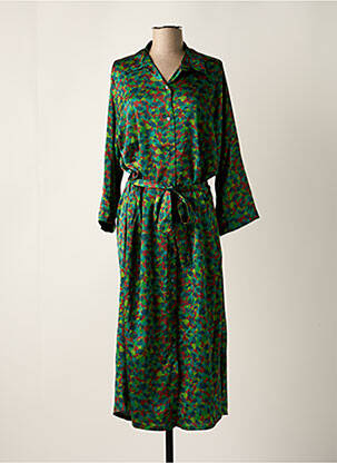 Robe longue manches longues manches longues vert SCARLET ROOS femme
