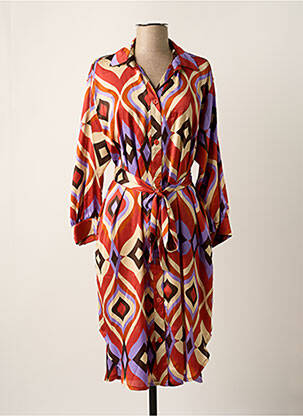 Robe longue manches longues manches longues rouge VIE TA VIE femme