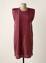Robe mi-longue manches courtes manches courtes rose VIE TA VIE femme