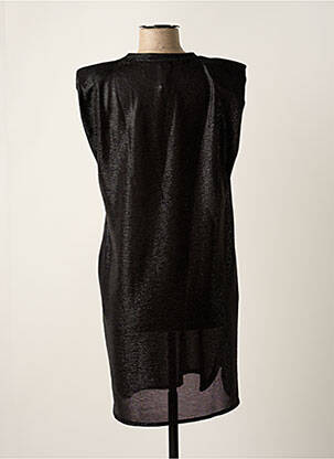 Robe mi-longue manches courtes manches courtes noir VIE TA VIE femme