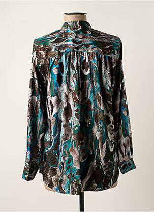 Blouse imprimé fantaisie manches longues bleu SCARLET ROOS femme