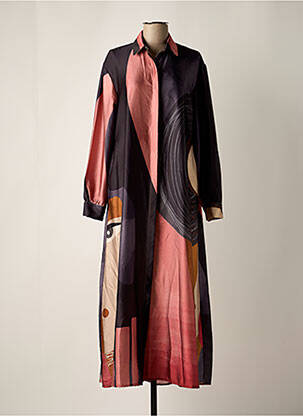 Robe longue rose NINETTE pour femme