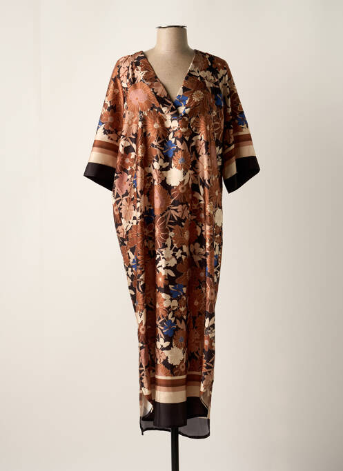 Robe longue marron JANIS & JOHN pour femme