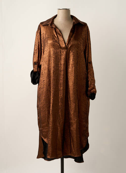 Robe longue marron VIE TA VIE pour femme