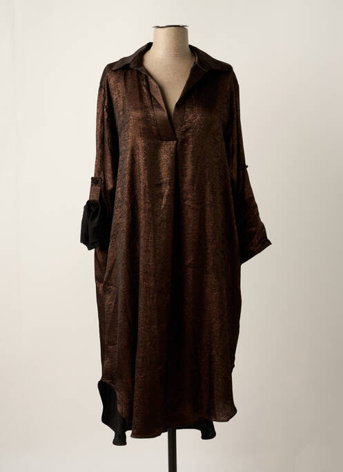 Robe longue marron fonce VIE TA VIE pour femme