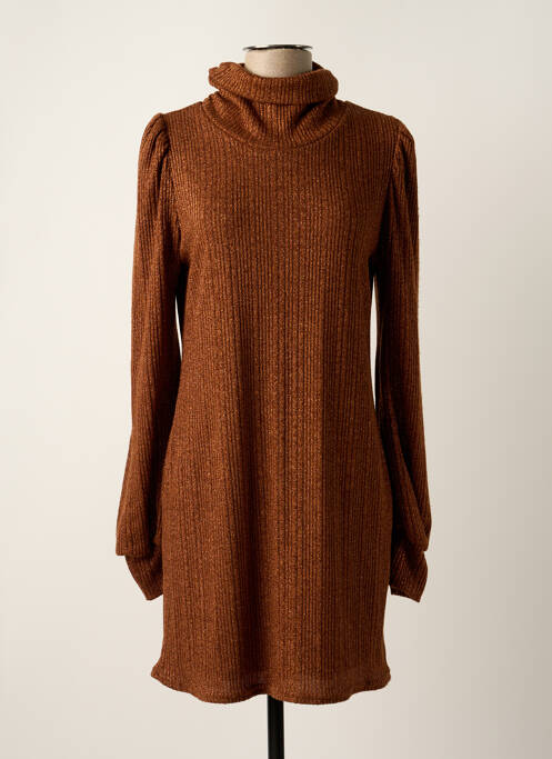 Robe mi-longue marron HOLLY & JOEY pour femme