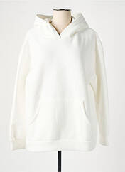 Sweat-shirt à capuche blanc NINETTE pour femme seconde vue