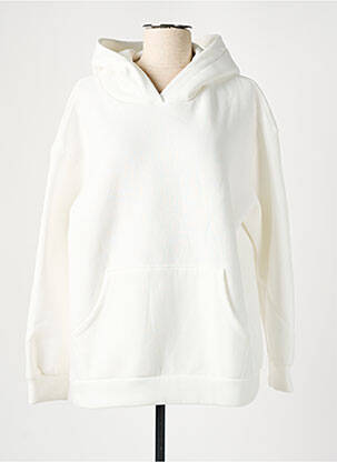 Sweat-shirt à capuche blanc NINETTE pour femme