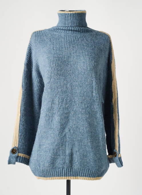 Pull col roulé bleu SKATÏE pour femme