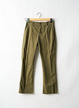 Pantalon droit tissage popeline vert MOS MOSH femme