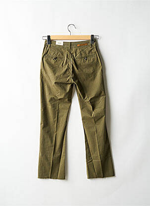 Pantalon droit tissage popeline vert MOS MOSH femme
