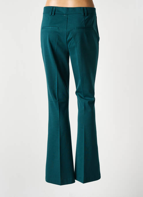 Pantalon droit fermeture zippée sous rabat avec crochet vert ONLY femme