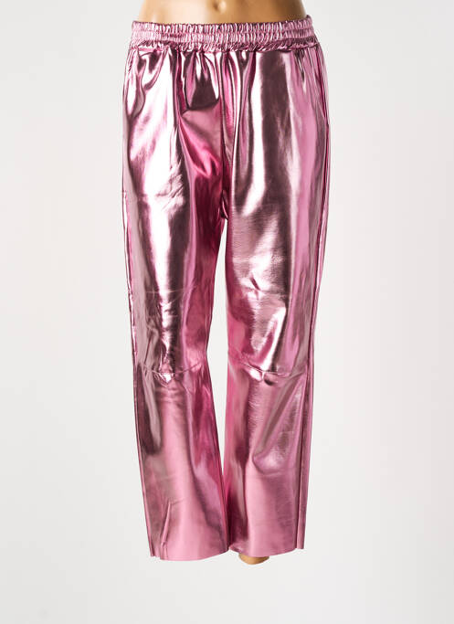 Pantalon droit rose THE CORNER pour femme