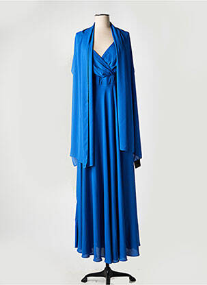 Robe longue sans manche sans manche bleu EDAS femme