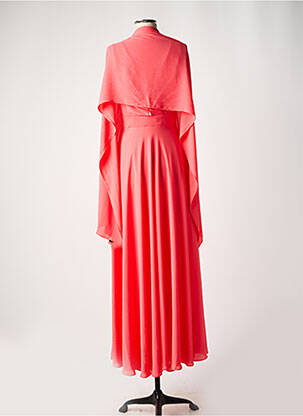 Robe longue tissage crêpe sans manche rose EDAS femme