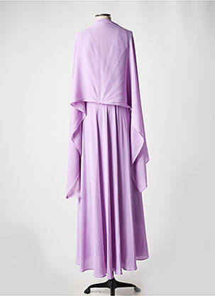 Robe longue tissage crêpe sans manche violet EDAS femme