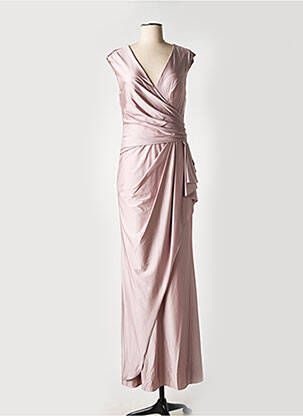 Robe longue manches courtes manches courtes violet FASHION NEW YORK femme