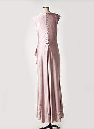 Robe longue manches courtes manches courtes violet FASHION NEW YORK femme