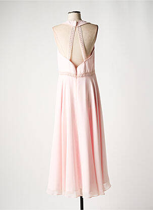 Robe longue sans manche sans manche rose CREATIF PARIS femme