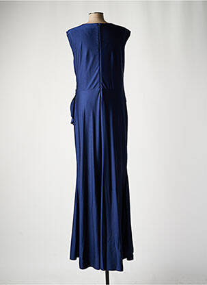 Robe longue manches courtes manches courtes bleu FASHION NEW YORK femme