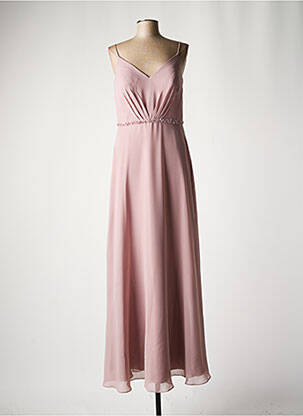 Robe longue manches bretelles ajustables sans manche gris FASHION NEW YORK femme