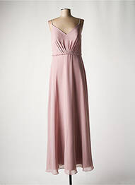 Robe longue manches bretelles ajustables sans manche gris FASHION NEW YORK femme