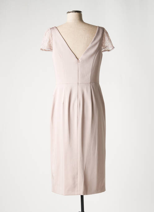 Robe mi-longue beige CREATIF PARIS pour femme