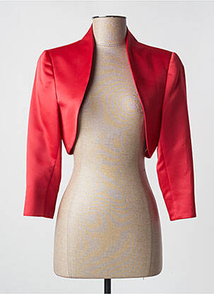 Boléro effet matière satinée rouge SONIA PENA femme